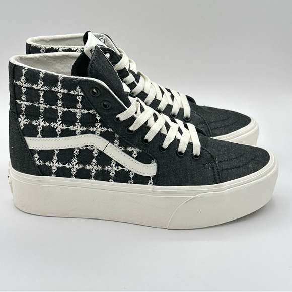 Unisex VANS Sk8-Hi Tapered Stackform Shoes Sz W9.5=M 8Denim Mix Black Platform - Picture 3 of 10